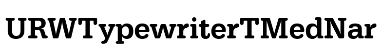 URWTypewriterTMedNar Font Image