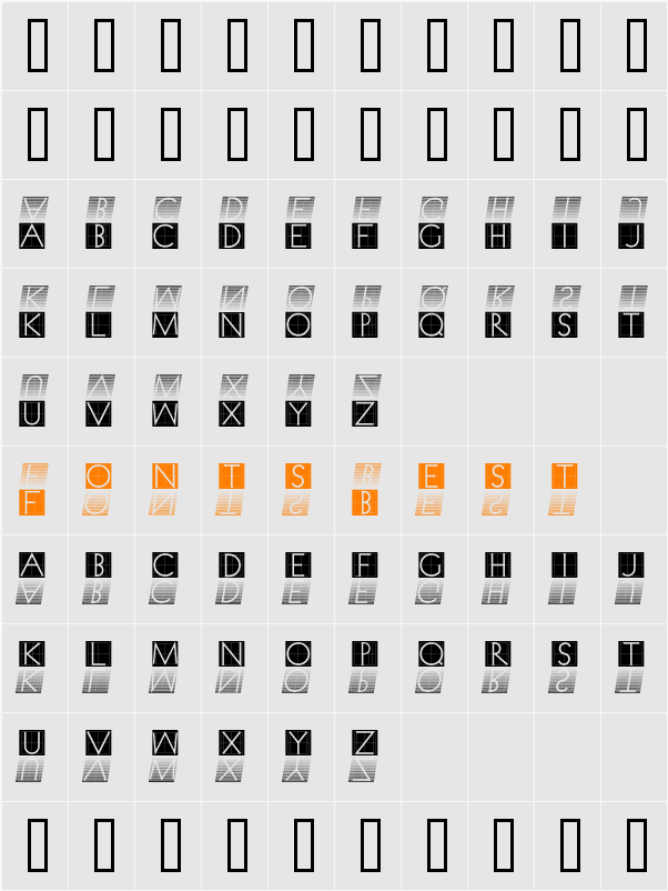 XperimentypoNr1 Character Map