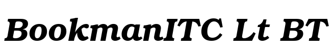 BookmanITC Lt BT