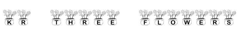 KR Three Flowers Font Image