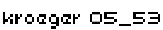 kroeger 05_53 Font Image