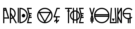 Pride Of The Young Font Image
