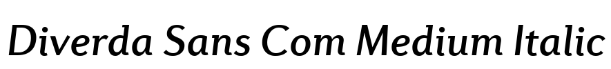 Diverda Sans Com Medium Italic