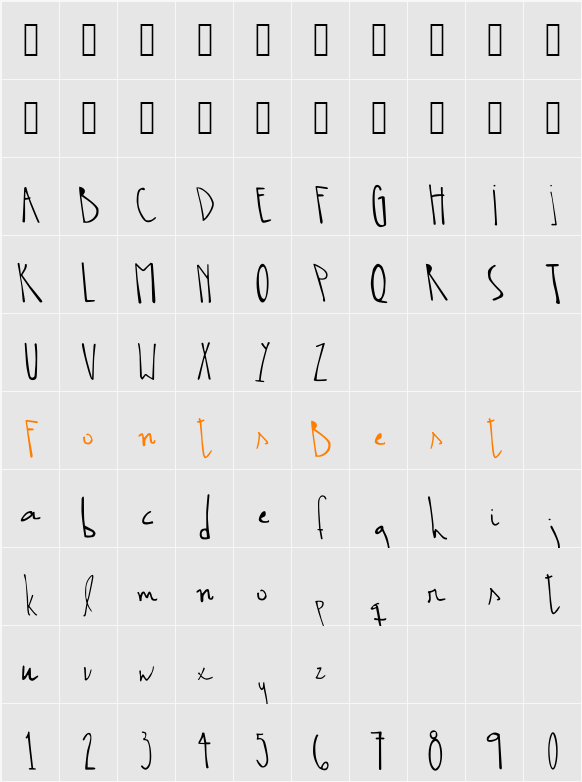 biasans Character Map