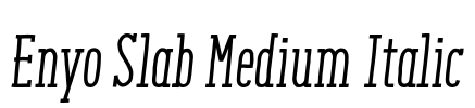 Enyo Slab Medium Italic Font Image