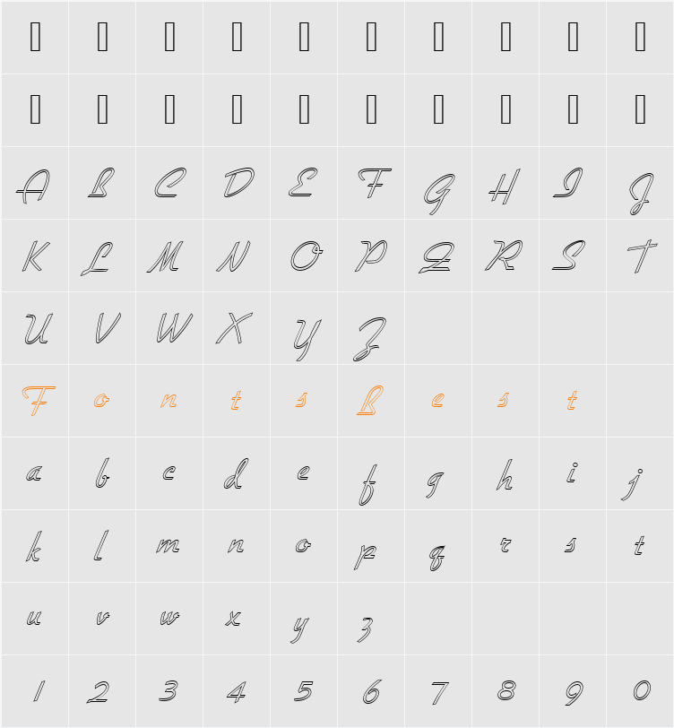 GilliesGotDLigOu1 Character Map