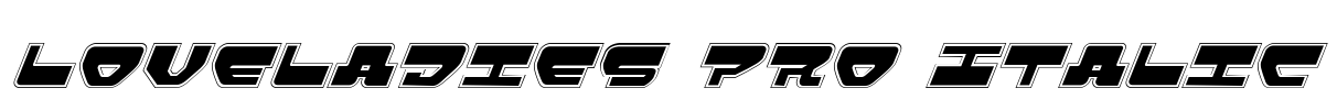 Loveladies Pro Italic Font Image