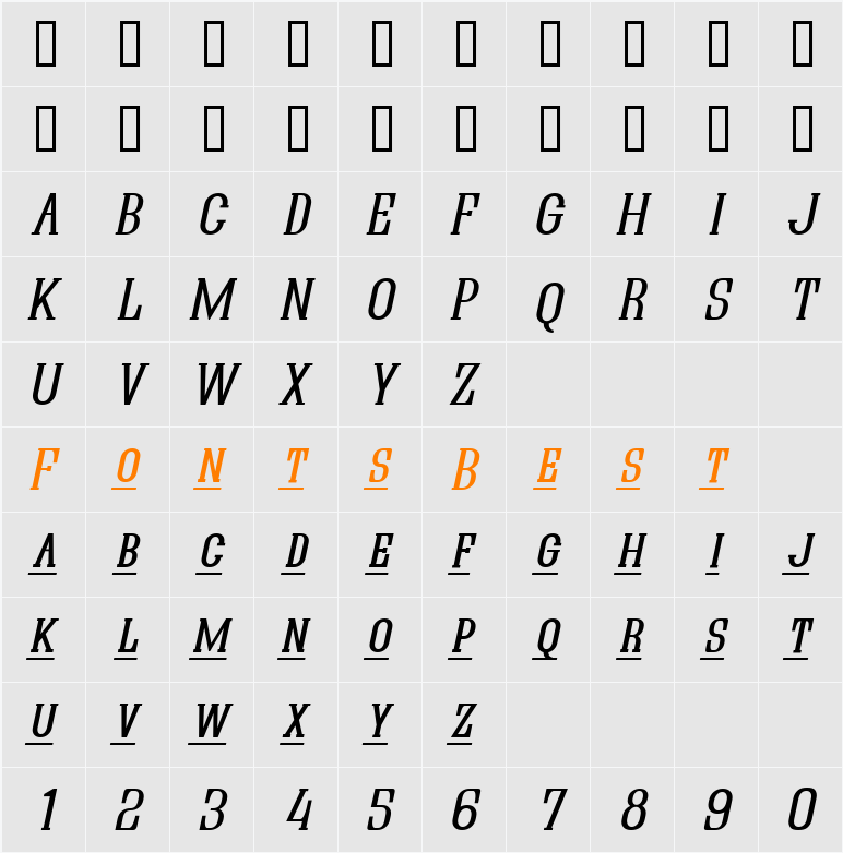 Quastic Kaps Line Character Map