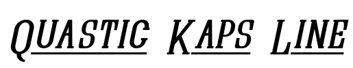 Quastic Kaps Line Font Image