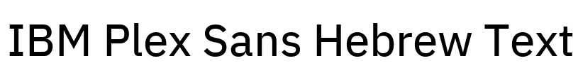 IBM Plex Sans Hebrew Text Font Image