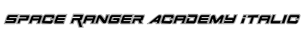 Space Ranger Academy Italic Font Image