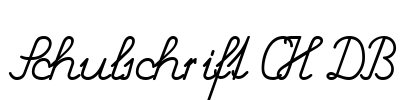 Schulschrift CH DB Font Image