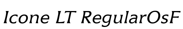 Icone LT RegularOsF Font Image