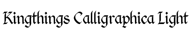 Kingthings Calligraphica Light