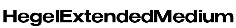 HegelExtendedMedium Font Image