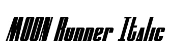 MOON Runner Italic Font Image
