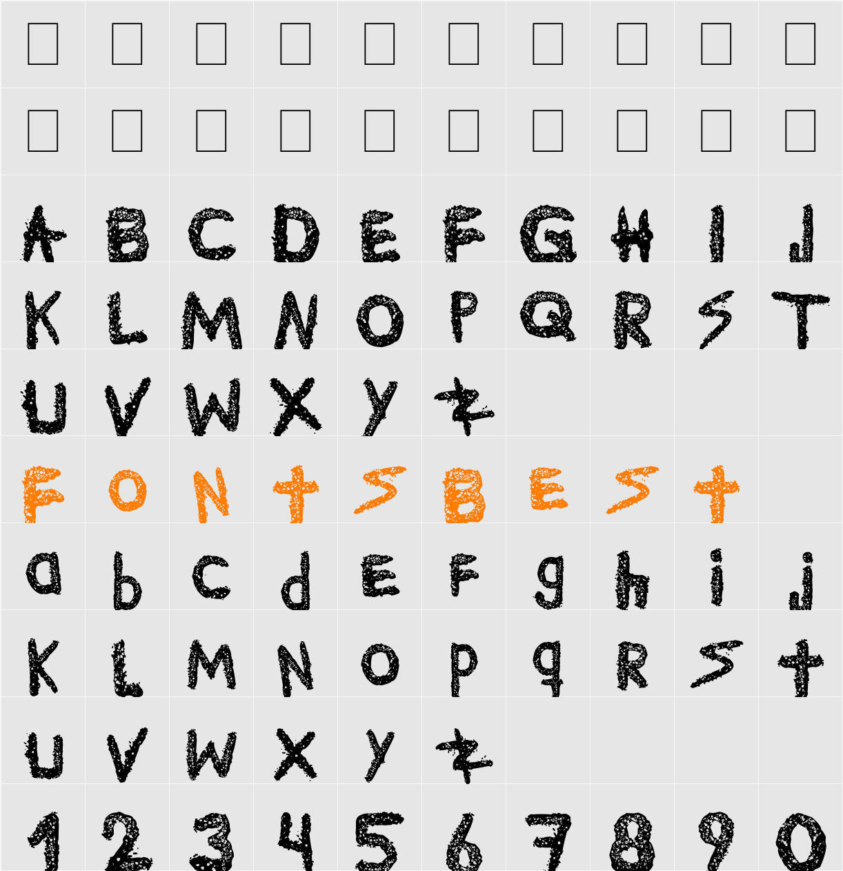 Ke$hanimal 2 Character Map