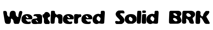 Weathered Solid BRK Font Image