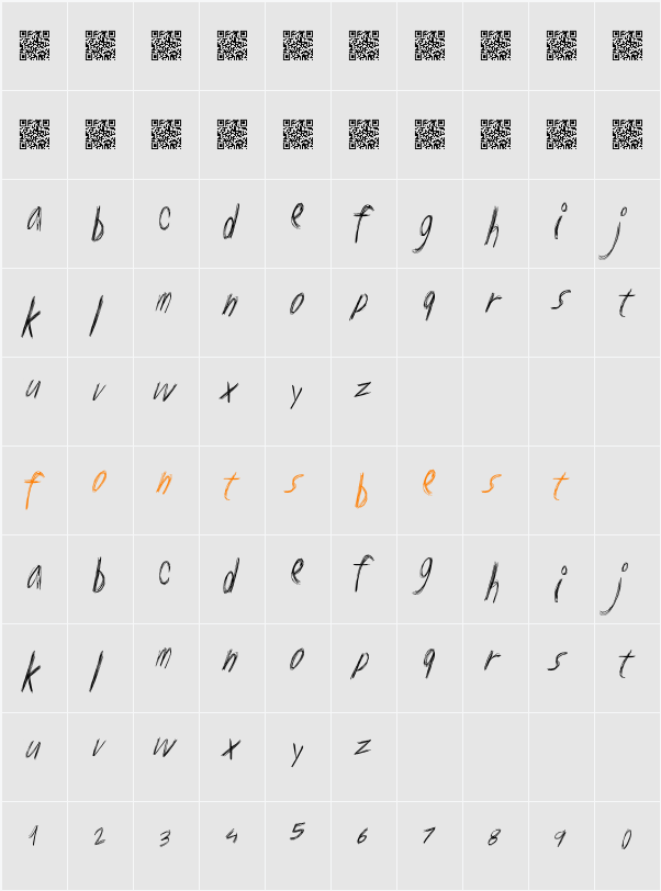 LowerScratch Character Map