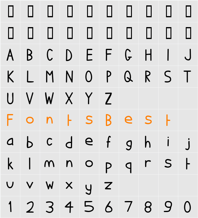 I hate Comic Sans Character Map