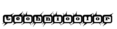 Technicolor Font Image