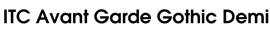 ITC Avant Garde Gothic Demi
