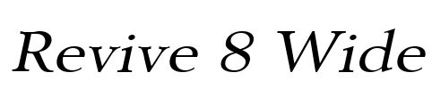 Revive 8 Wide Font Image