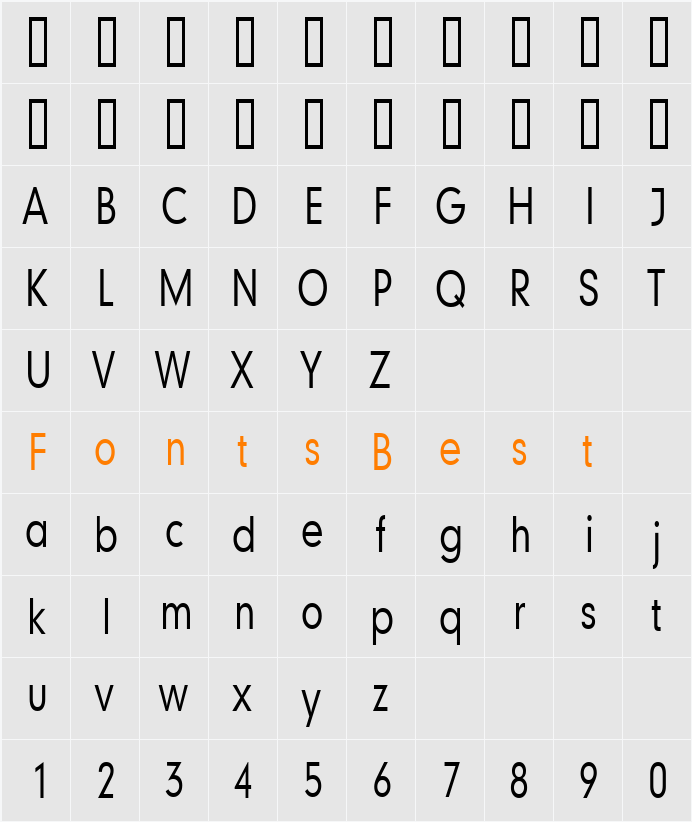 Geo 579 Thin Character Map