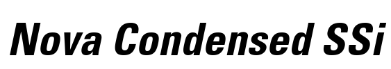 Nova Condensed SSi Font Image