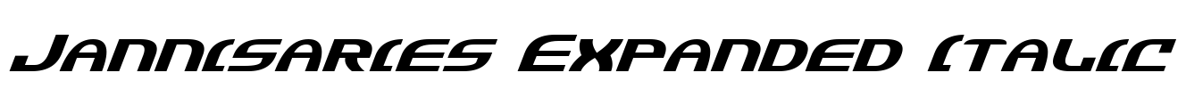 Jannisaries Expanded Italic Font Image