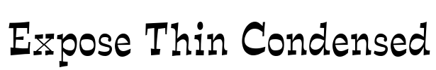 Expose Thin Condensed Font Image