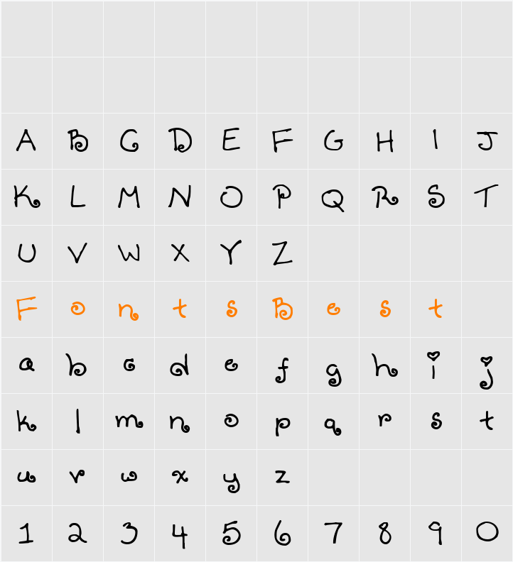 Tenbitesch Character Map