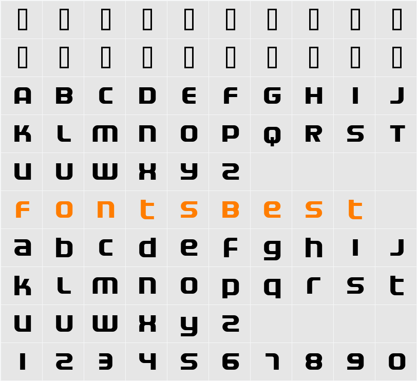 Electrofied Character Map