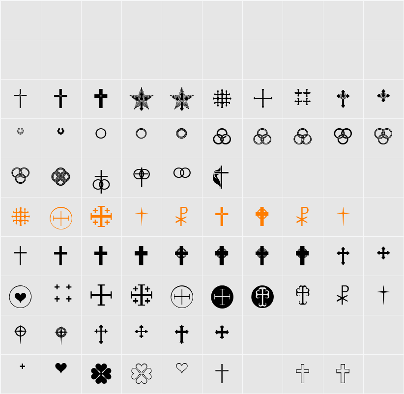 sB Cross Character Map