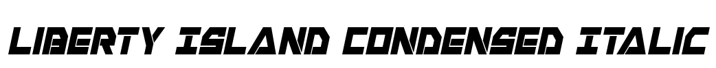 Liberty Island Condensed Italic Font Image
