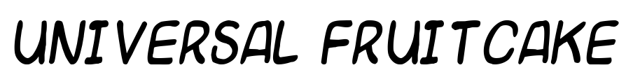 Universal fruitcake Font Image