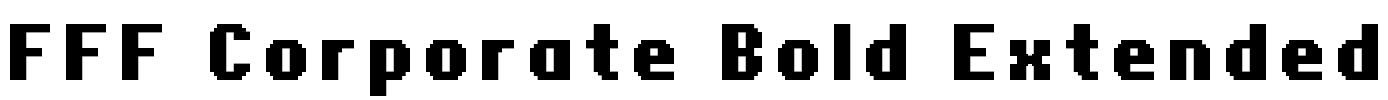 FFF Corporate Bold Extended Font Image