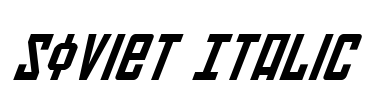 Soviet Italic Font Image