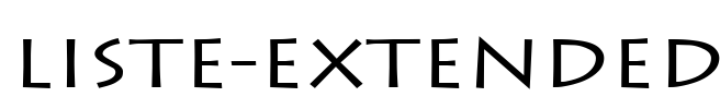 Liste-Extended Font Image