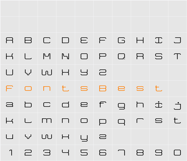 Game Font 7 Character Map