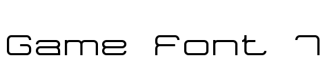 Game Font 7