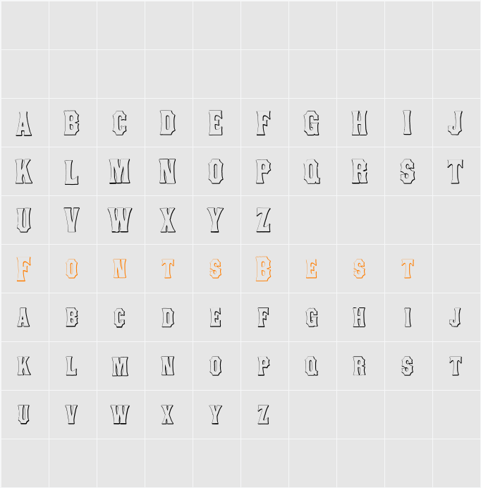 ConcaveTuscan Beveled Character Map