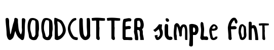WOODCUTTER simple font