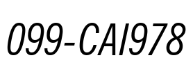 099-CAI978 Font Image