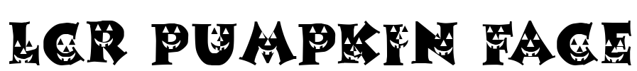 LCR Pumpkin Face Font Image