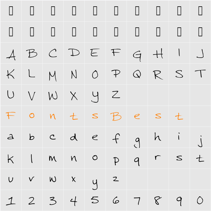 Jenny Character Map