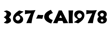 367-CAI978 Font Image