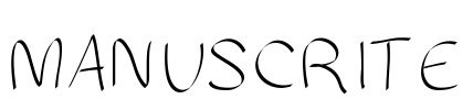 MANUSCRITE Font Image