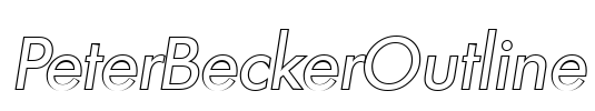 PeterBeckerOutline Font Image