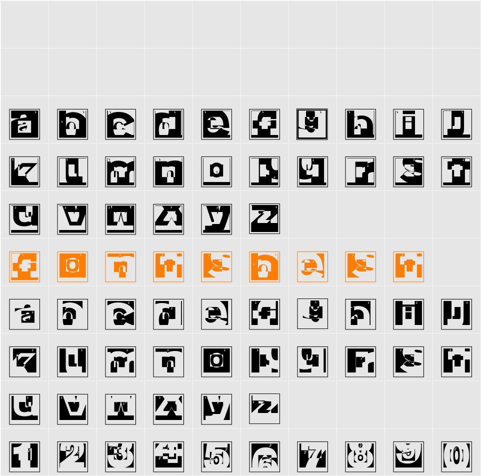 BrokenCapsJumperB Character Map